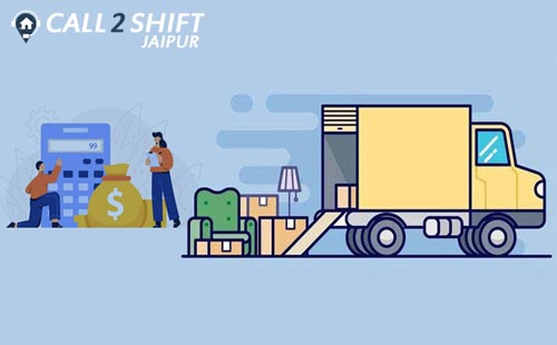 Stacked moving boxes representing packers and movers cost breakdown in Jaipur