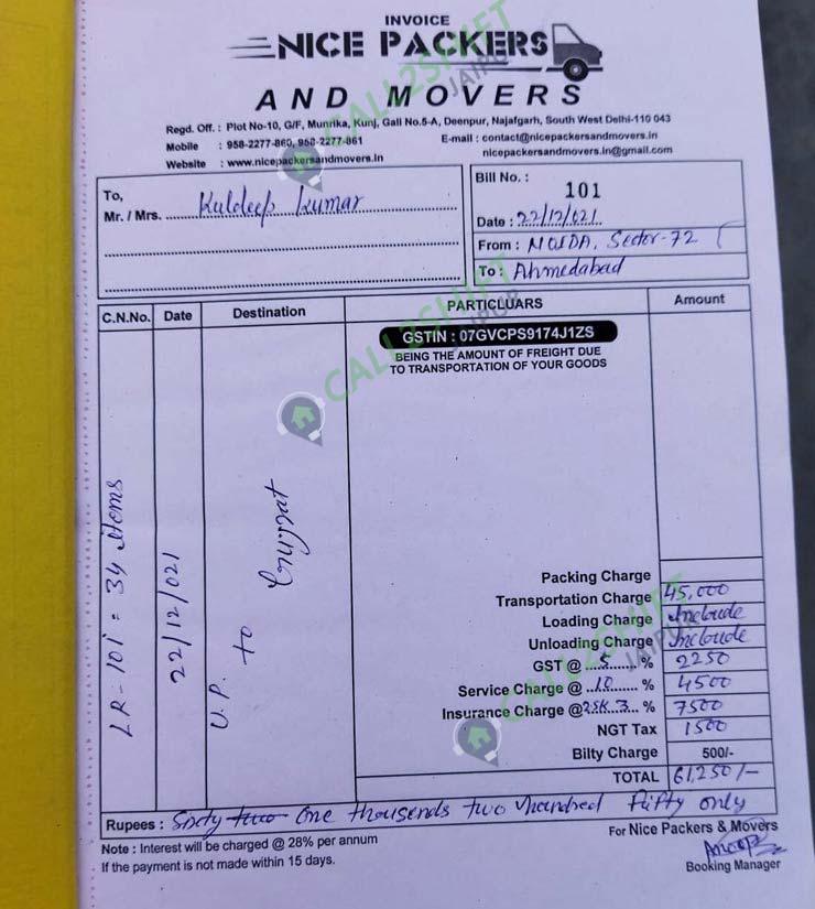 Important Information About Packers And Movers Bill For Claim