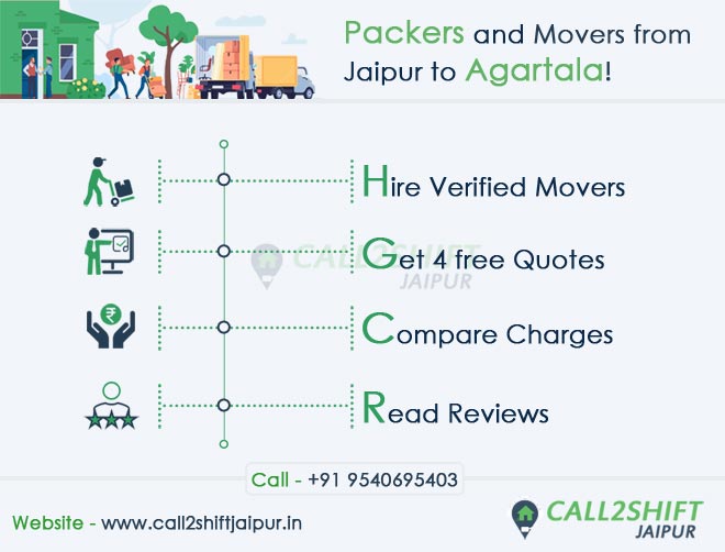 Looking for Packers and Movers from Jaipur to Agartala