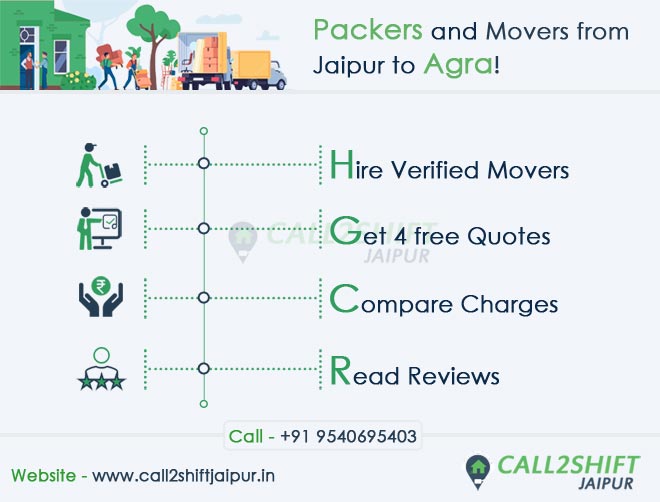 Looking for Packers and Movers from Jaipur to Agra