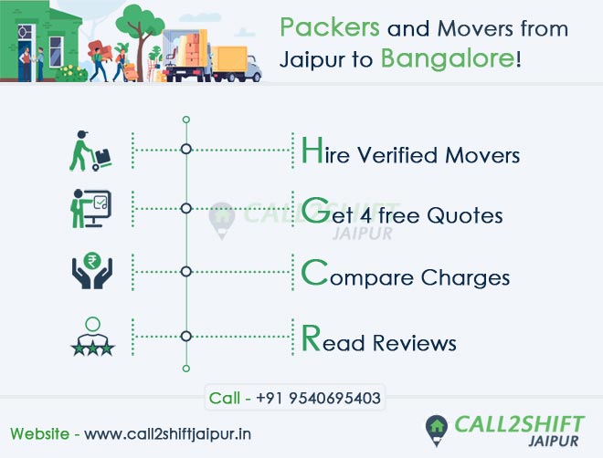 Looking for Packers and Movers from Jaipur to Bangalore