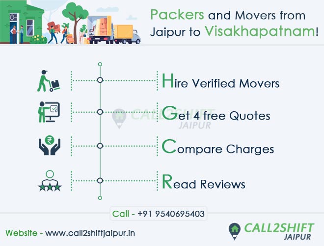 Looking for Packers and Movers from Jaipur to Visakhapatnam